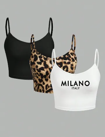 Set topuri 3 bucati SHEIN, mix culori
