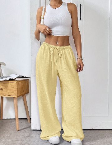 Pantaloni SHEIN, galben