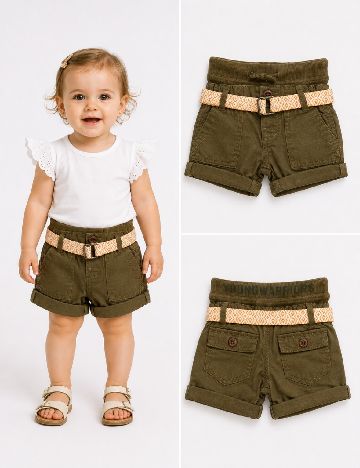 Pantaloni scurti Zara, verde