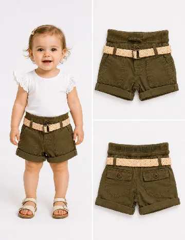 Pantaloni scurti Zara, verde