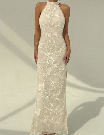 Rochie lunga SHEIN, crem