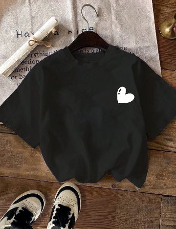 Top Shein Kids, negru