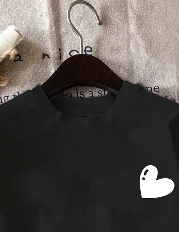 Top Shein Kids, negru