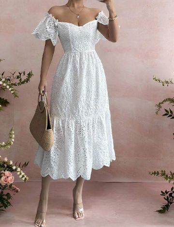 Rochie medie SHEIN, alb