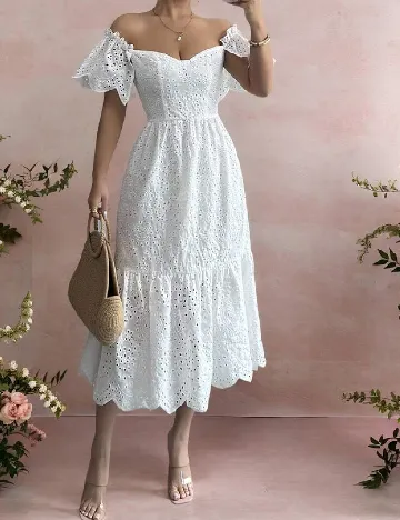 Rochie medie SHEIN, alb