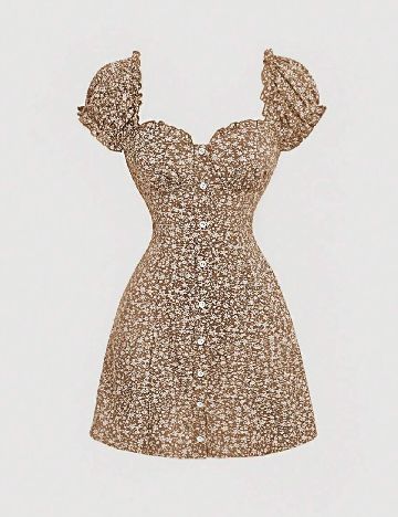 Rochie scurta SHEIN, maro