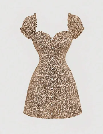 Rochie scurta SHEIN, maro