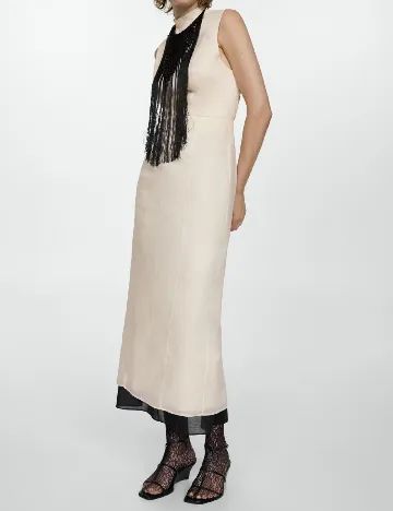 Rochie medie Mango, crem