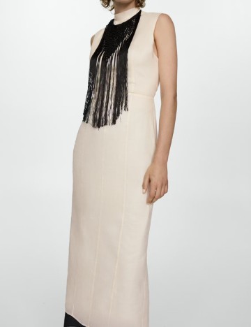 Rochie medie Mango, crem