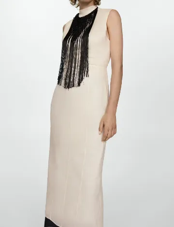 Rochie medie Mango, crem