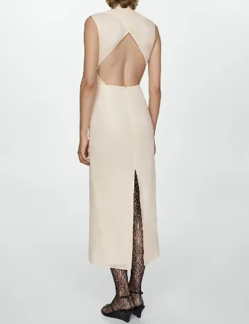 Rochie medie Mango, crem