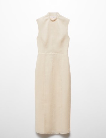 Rochie medie Mango, crem