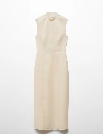 Rochie medie Mango, crem