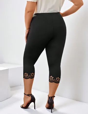 Colanti trei sferturi SHEIN CURVE, negru