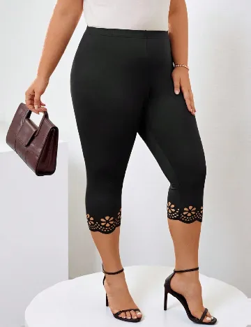 Colanti trei sferturi SHEIN CURVE, negru