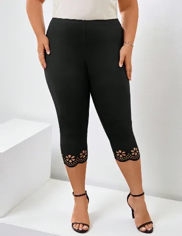 Colanti trei sferturi SHEIN CURVE, negru