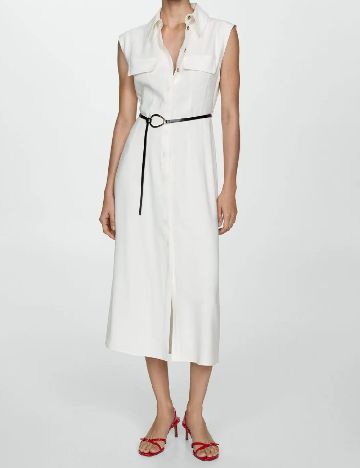 Rochie medie Mango, alb