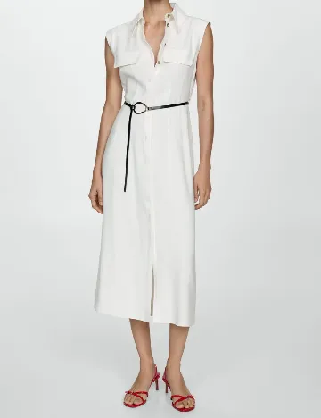 Rochie medie Mango, alb