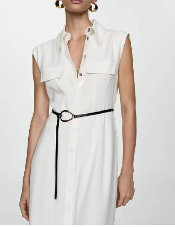 Rochie medie Mango, alb