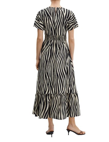 Rochie lunga Mango, negru/crem
