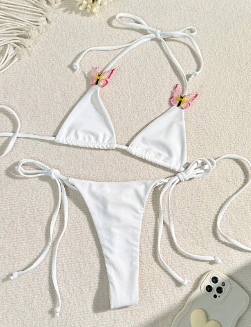 Costum de baie SHEIN, alb