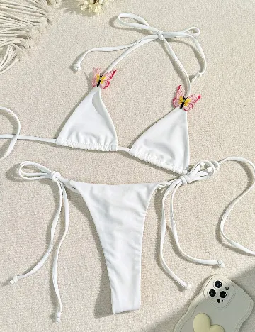 Costum de baie SHEIN, alb