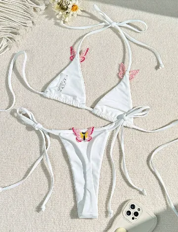 Costum de baie SHEIN, alb