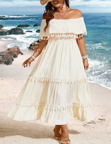 Rochie lunga SHEIN CURVE, crem