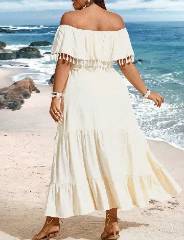 Rochie lunga SHEIN CURVE, crem