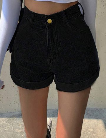 Pantaloni scurti SHEIN, negru