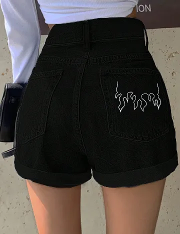 Pantaloni scurti SHEIN, negru