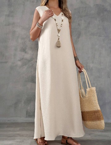 Rochie lunga Emery Rose, bej