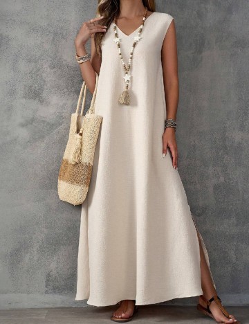 Rochie lunga Emery Rose, bej