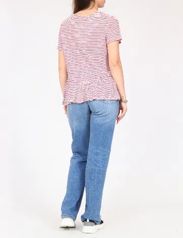 Bluza Zara, alb/roz