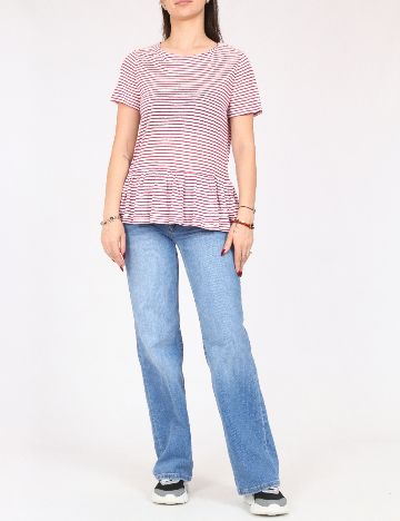 Bluza Zara, alb/roz