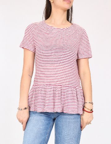 Bluza Zara, alb/roz