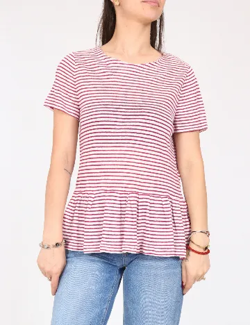 Bluza Zara, alb/roz