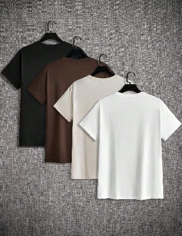 Set Tricouri 4 bucati SHEIN, mix culori