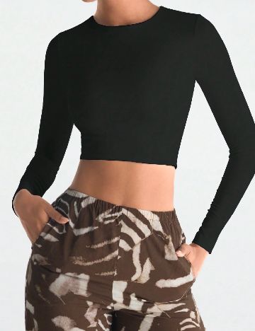 Top SHEIN, negru