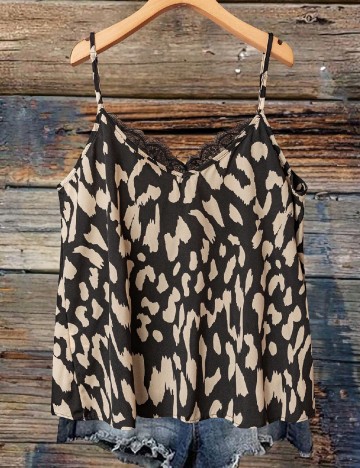 Maiou SHEIN CURVE, crem/negru