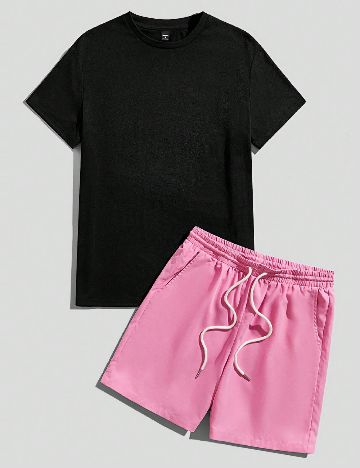 Compleu SHEIN, negru/roz