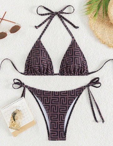 Costum de baie SHEIN, maro