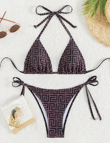 Costum de baie SHEIN, maro
