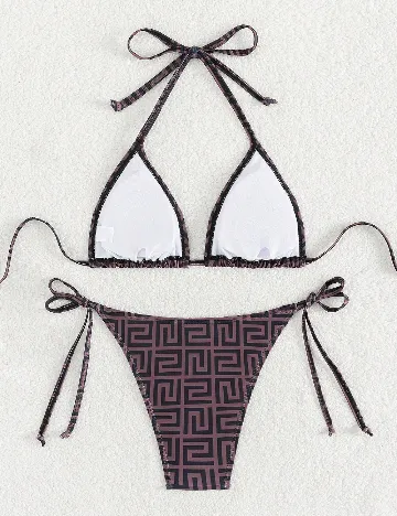 Costum de baie SHEIN, maro
