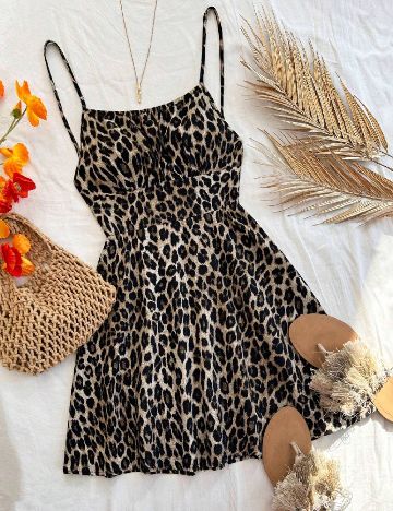 Rochie scurta SHEIN, animal print