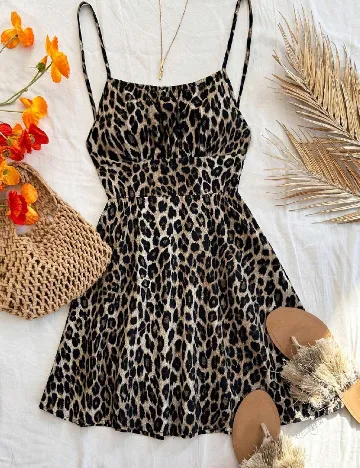 Rochie scurta SHEIN, animal print