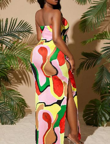 Rochie lunga SHEIN CURVE, mix culori