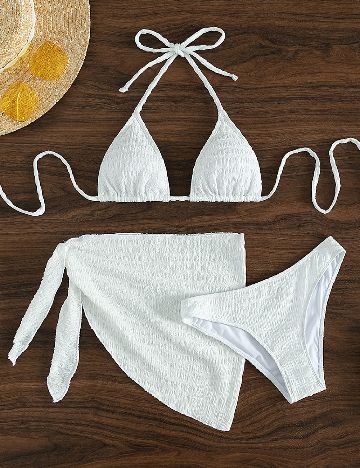 Costum de baie SHEIN, alb