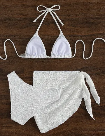Costum de baie SHEIN, alb