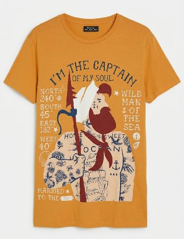 Tricou Bershka, mustar